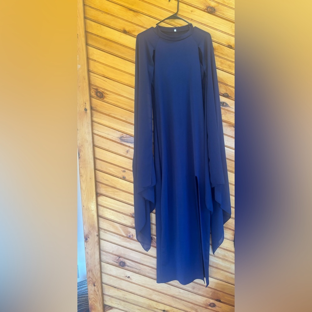 Navy blue evening gown